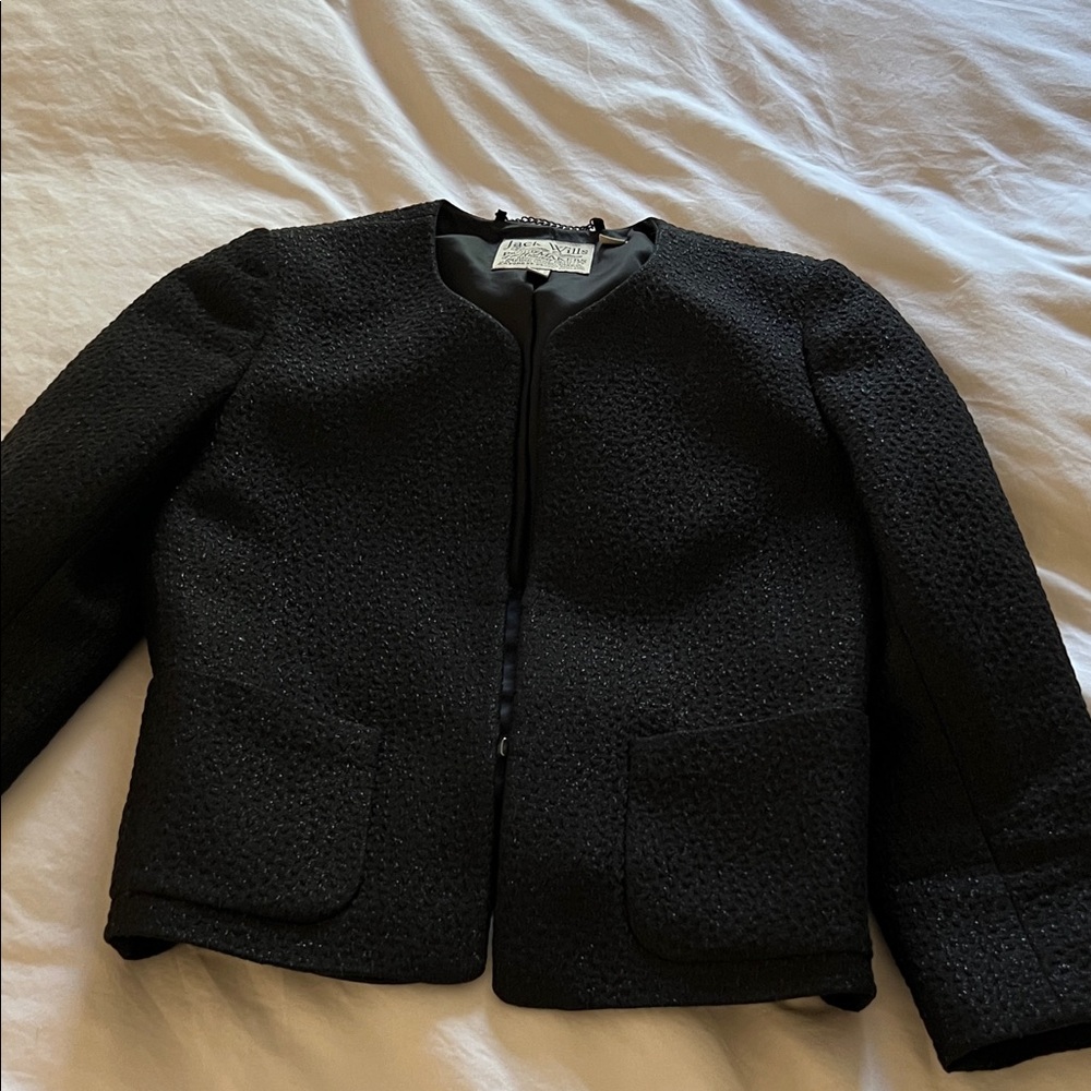 Jack Wills Black Tailored Collarless Blazer